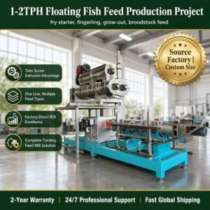 Double Screw Floating Fish Feed Extruder