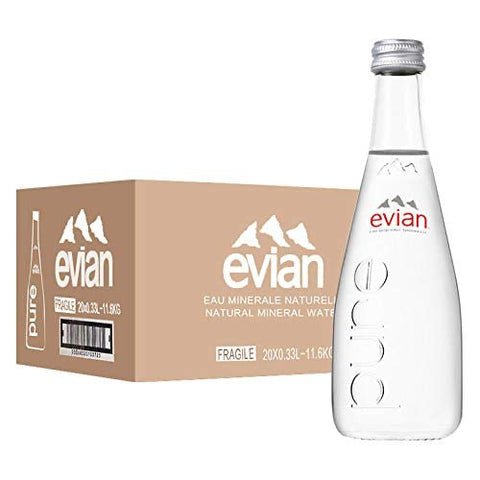 Evian Mineral Water Glass Bottles 330ml X 20pcs Case Quality Evian Mineral Water Glass Bottles 330ml X 20pcs Case Quality — premium quality