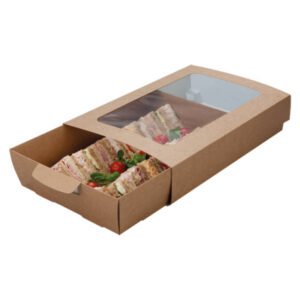 Foldable Food Tray with Slide Opening