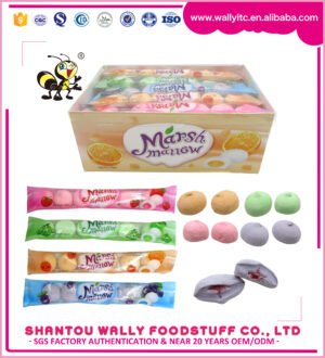 Fruit Flavored Marshmallow with Jam Filling