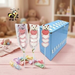 Fruity Flower Heart Marshmallow Stick Candy