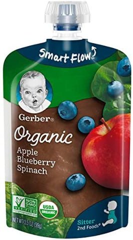Gerber 2nd Food Organic Apple Blueberry Spinach 99g Qualityf — premium quality