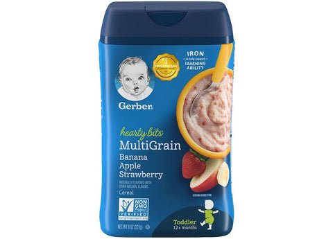 Gerber Hearty Bits Multigrain Cereal Toddler 12 Months Banan Gerber Hearty Bits Multigrain Cereal Toddler 12 Months Banan — premium quality