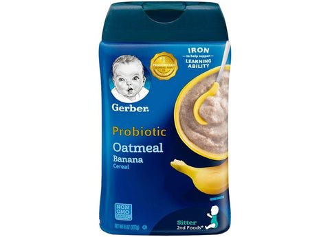 Gerber Probiotic Oatmeal & Banana Baby Cereal 227g Quality Gerber Probiotic Oatmeal & Banana Baby Cereal 227g Quality — premium quality