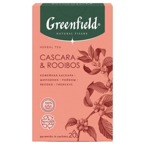 Greenfield Natural Tisane Cascara and Rooibos Herbal Tea Bags 20 Tea Bags wholesale UAE — bulk export supplier