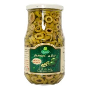 Halwani Bros Mukhtarat Sliced Green Olives with Olive Oil, 650g wholesale UAE — bulk export supplier