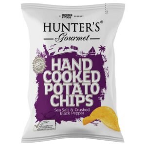 Hunter's Gourmet Sea Salt and Crushed Black Pepper Hand Cooked Potato Chips, 125g wholesale UAE — bulk export supplier