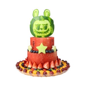 Kids Labubu Watermelon Cake 2 Tier 30cm — premium quality