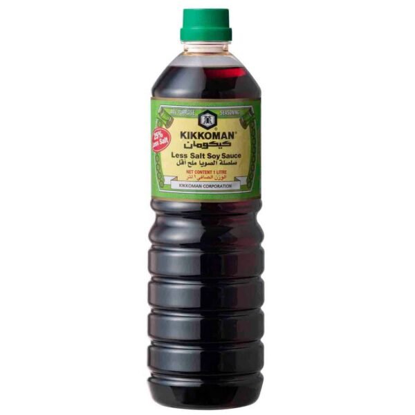 Kikkoman Less Salt Soy Sauce, 1L wholesale UAE — bulk export supplier