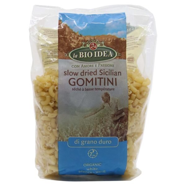 La Bio Idea Organic Slow Dried Sicilian White Gomitini Pasta 500g wholesale UAE — bulk export supplier