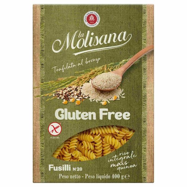 La Molisana Number 28 Gluten Free Trafilata Al Bronzo Fusilli, 400g wholesale UAE — bulk export supplier