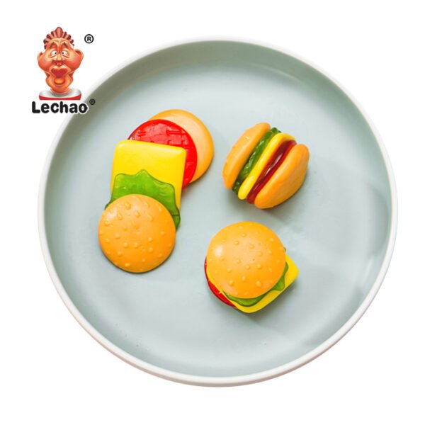 Lechao Custom Gummy Hamburger Candy Fruit Lechao Custom Gummy Hamburger Candy Fruit