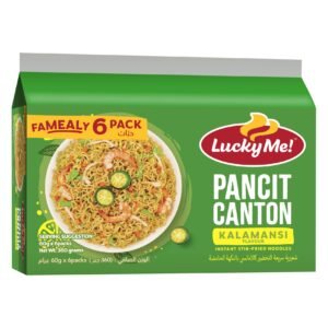 Lucky Me! Kalamansi Flavour Pancit Canton Instant Noodles, 60g Pack of 6 – Wholesale & Export UAE - wholesale supplier | AgroFoods Global