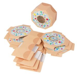 Luxury printed hexagon window paper candy
