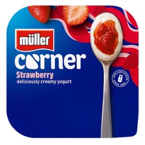 Muller Fruit Corner Strawberry Creamy Yogurt, 136g – Wholesale & Export UAE - wholesale supplier | AgroFoods Global