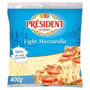 President Light Mozzarella Cheese Shredded, 400g – Wholesale & Export UAE - wholesale supplier | AgroFoods Global