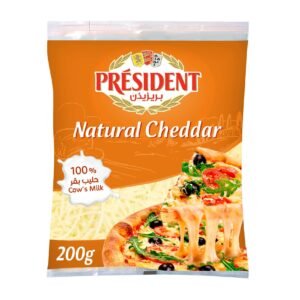 President Natural Cheddar Shredded Cheese, 200g wholesale UAE — bulk export supplier