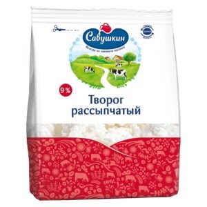 Savushkin 9% Fat Cottage Cheese 350g – Wholesale & Export UAE - wholesale supplier | AgroFoods Global