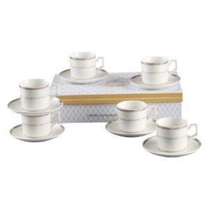 Shallow By S&A Rosa Coffee Cup and Saucer Set 90ml 12 PCS – Wholesale & Export UAE - wholesale supplier | AgroFoods Global