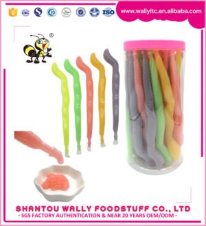 Snake Shaped Jelly Candy with Straw