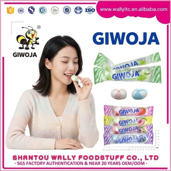 Sour Fruit Flavored Soft Candy Striped