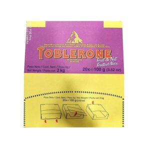 Toblerone Fruit And Nut 100g Case Pack Of 20 pcs — premium quality