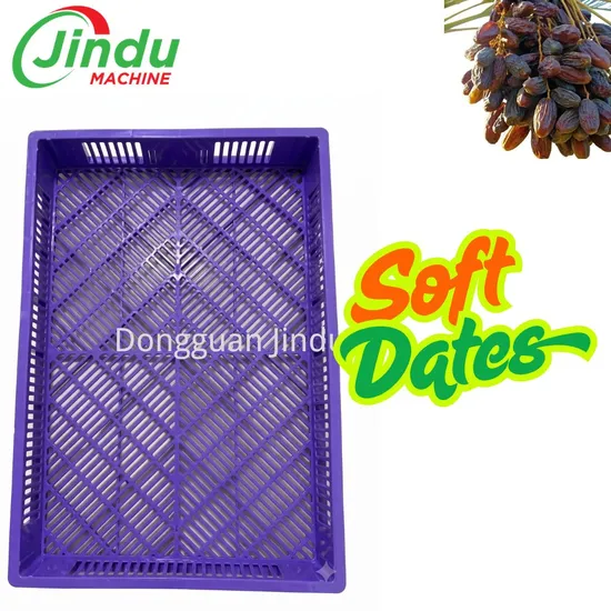 China 39X59X7cm Yellow Virgin HDPE Harvest Crate for Medjool Date Stacking Strength