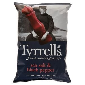 Tyrrells Sea Salt and Black Pepper Crisps, 150g – Wholesale & Export UAE - wholesale supplier | AgroFoods Global