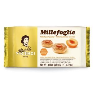 Vicenzi Millefoglie Apricot & Vanilla Filled Puff Pastry, 90g wholesale UAE — bulk export supplier