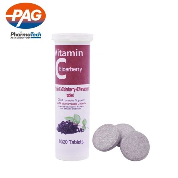 Vitamin C and Elderberry Effervescent Tablets