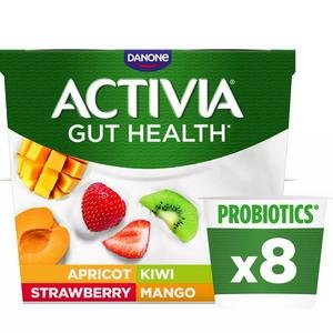 Activia 8 x 115g Strawberry & Mixed Fruit Multipack Gut Health Yoghurt