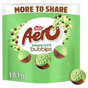 Aero Bubbles Peppermint Mint Chocolate Sharing Bag 181g