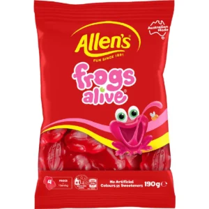 Allen's Frogs Alive Lollies Bag