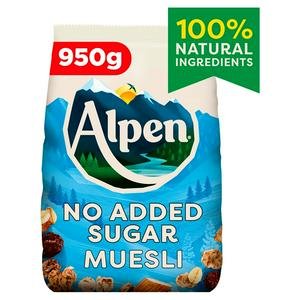 Alpen No Added Sugar Muesli Breakfast Cereal 950g