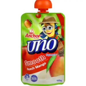 anchor uno yoghurt pouch peach & mango