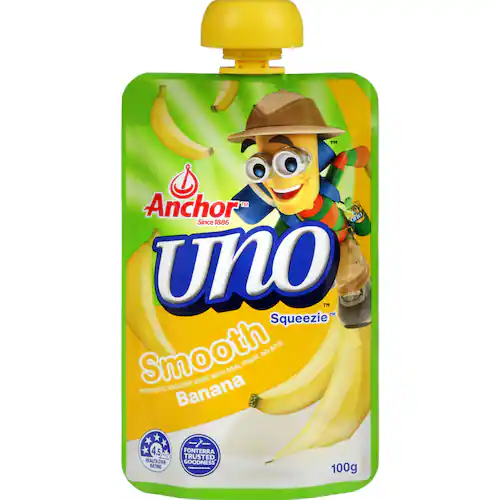 anchor uno yoghurt pouch smooth banana squeezie anchor uno yoghurt pouch smooth banana squeezie