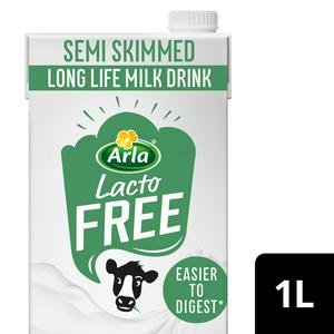 Arla 1L LactoFREE Semi Skimmed Long Life Milk Drink