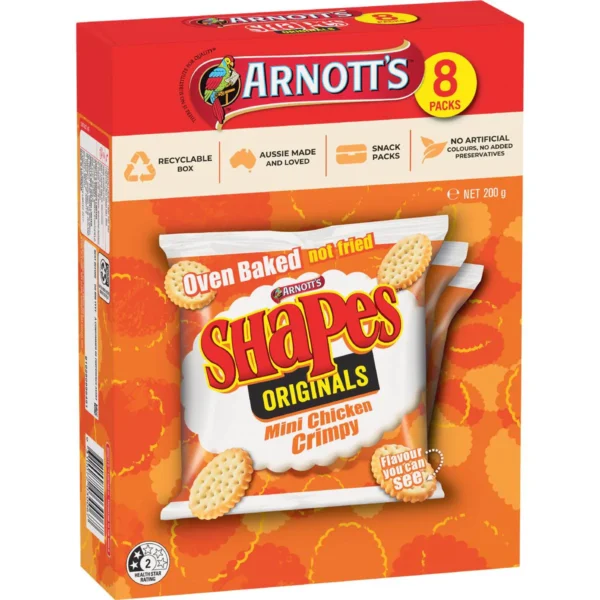 Arnott's Shapes Cracker Biscuits Mini Chicken Crimpy