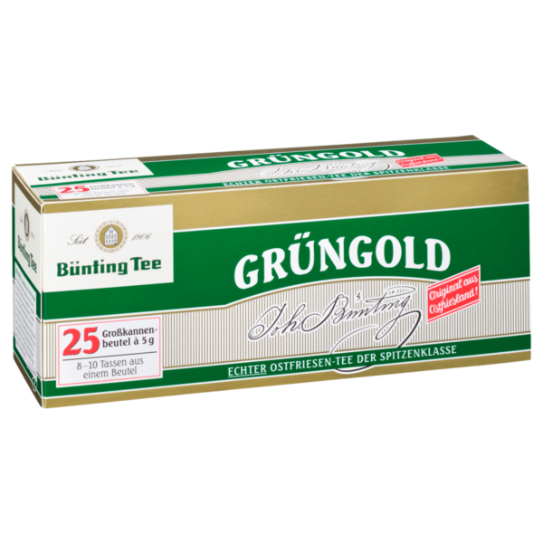 Bünting Tee Grüngold 125g, 25 Beutel