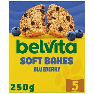 Belvita 5 x 50g Soft Bakes Multipack Blueberry Cereal Snack Bars