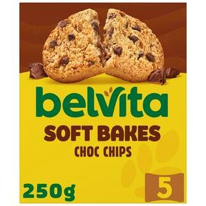 Belvita 5 x 50g Soft Bakes Multipack Chocolate Chip Cereal Snack Bars