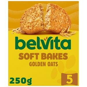 Belvita 5 x 50g Soft Bakes Multipack Golden Oats Cereal Snack Bars