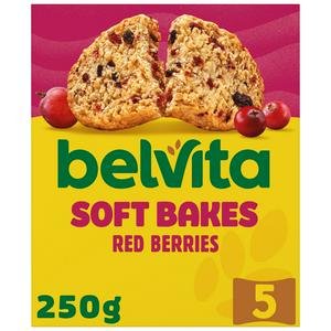 Belvita 5 x 50g Soft Bakes Multipack Red Berries Cereal Snack Bars