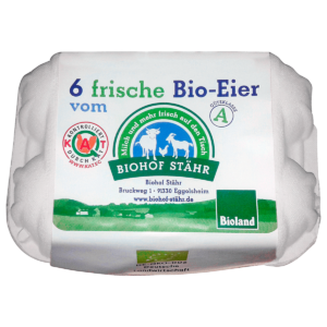 Biohof Stähr Bio Eier Freilandhaltung 6 Stück
