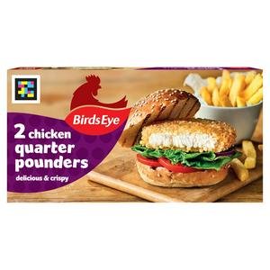 Birds Eye 2 x Chicken Quarter Pounders Burgers 227g
