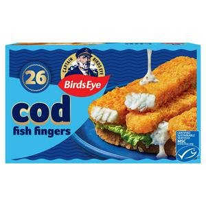 Birds Eye 26 x Breaded Cod Fish Fingers 780g