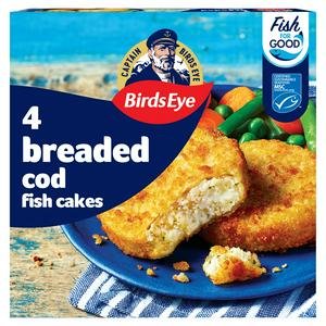Birds Eye 4 x Breaded Cod Fish Cakes 198g
