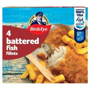 Birds Eye Battered Fish Fillets x4 400g