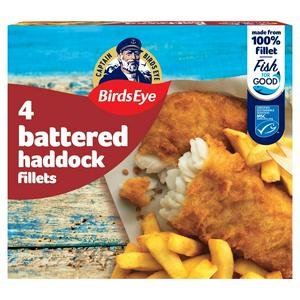 Birds Eye Battered Haddock Fillets x4 400g