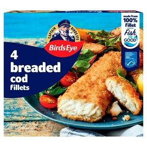 Birds Eye Breaded Cod Fillets x4 400g